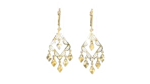 14kt Yellow Gold Filigree Chandelier Earrings