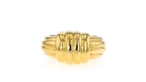 Italian 14kt Yellow Gold Ribbed Ring