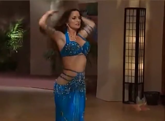 Rania performing on her Bellydance for Fitness DVD Series, 2003, Song 'Selemet'