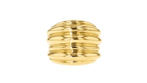 Italian 18kt Yellow Gold Ribbed Ring