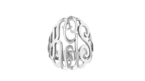 Sterling Silver Personalized Monogram Ring