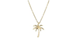 18kt Gold Over Sterling Palm Tree Necklace