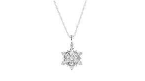 .20 ct. t.w. Diamond Snowflake Jewelry Set: Earrings and Pendant Necklace in Sterling Silver