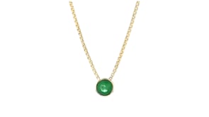 .50 Carat Emerald Necklace in 18kt Gold Over Sterling