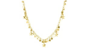 Italian 18kt Gold Over Sterling Star Drop Necklace