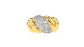 .33 ct. t.w. Diamond Shrimp Ring in 18kt Yellow Gold