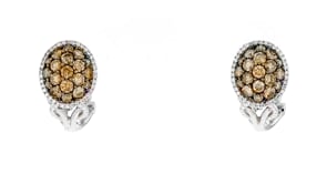 Le Vian 2.00 ct. t.w. Chocolate and Vanilla Diamond Earrings in 14kt Vanilla Gold