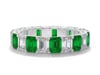 Lab Grown Diamond and Lab-Created Emerald Eternity Band in 14K White Gold &#40;2 3/4 ct. tw.&#41;