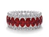 Lab Grown Diamond and Lab-Created Ruby Eternity Band in 14K White Gold &#40;2 ct. tw.&#41;