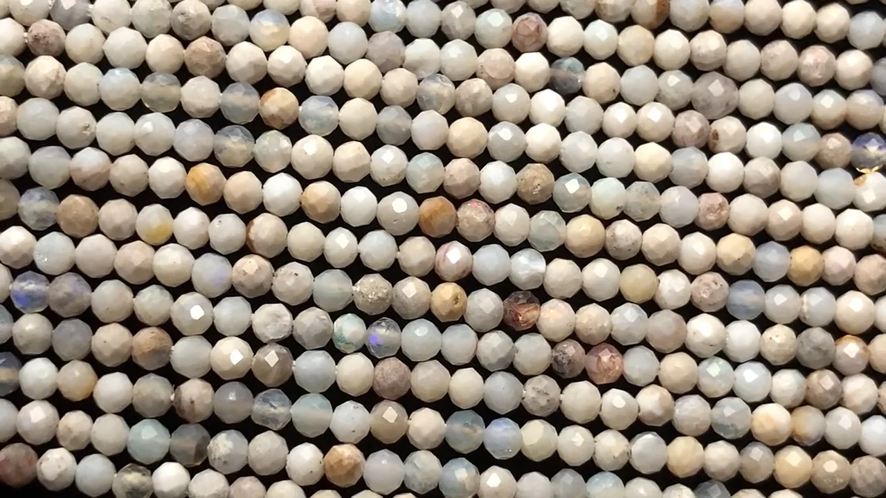 オーストラリア産プレシャスオパール 極小ラウンドカット2mm 半連/1連 