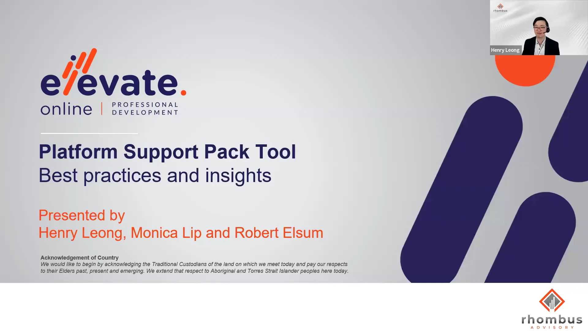 Elevate Online | Platform Support Pack Tool: Best practices and Insights