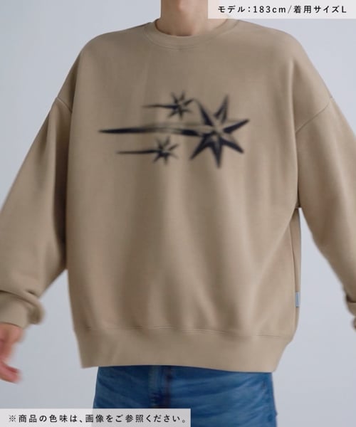 トレーナー スウェット 「UNISEX」niceghostclub／3スターロゴプルオーバー（ウラケ） レディース メンズ NICE GHOST CLUB トレーナー スウェット 「UNISEX