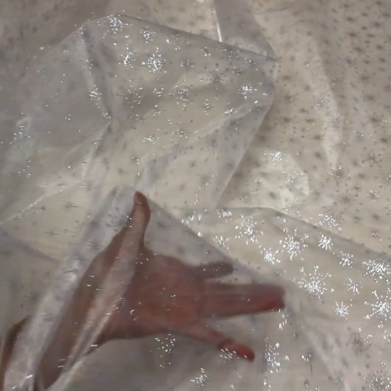Vidéo: Organza imprimé Noël - Étoile & flocon argent