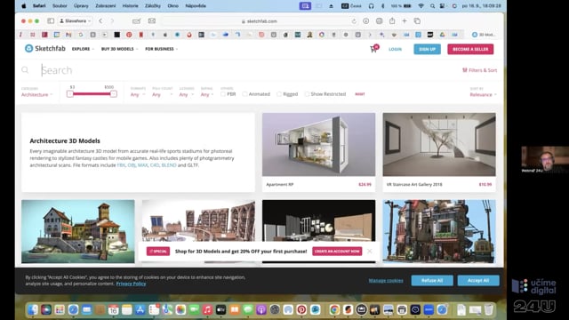 3D modely Sketchfab, Merge Cube i s rozšířenou realitou