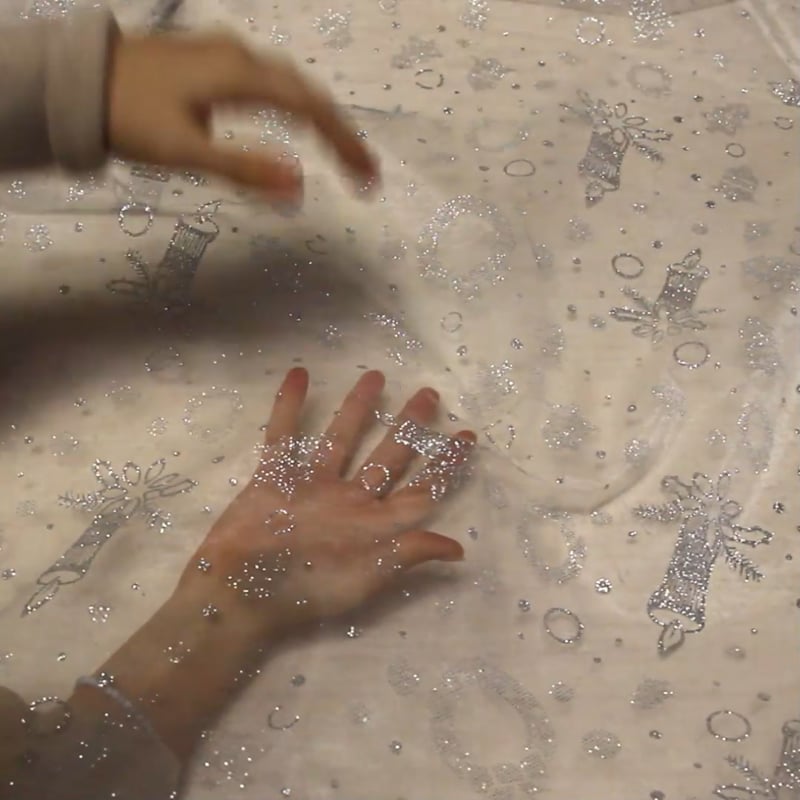 Vidéo: Organza imprimé Noël - Bougie argent