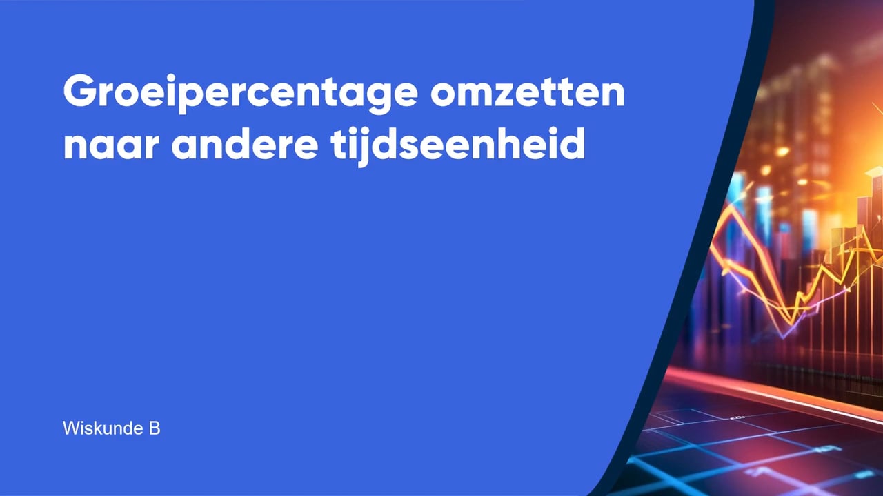 Groeipercentage omzetten naar een andere tijdseenheid