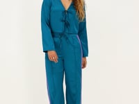 Petrol satin top with bows | My Jewellery