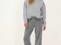 Silver wide leg trousers with rhinestones | My Jewellery
