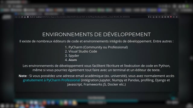 Création d'un projet avec PyCharm