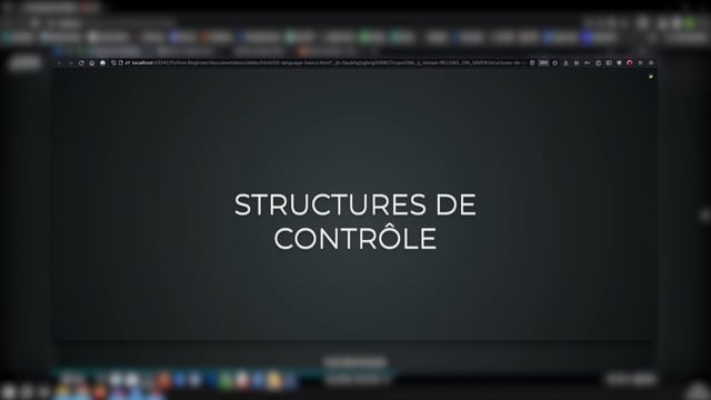 Structures de contrôle partie 1