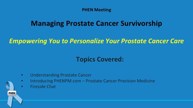 Empowering You to Personalize Your Prostate Cancer Care