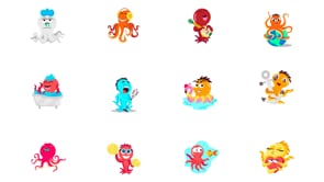 Animated Octopus Sticker Set, an Emoji Icon by Vectors Market (Thumbnail 3 of 3)
