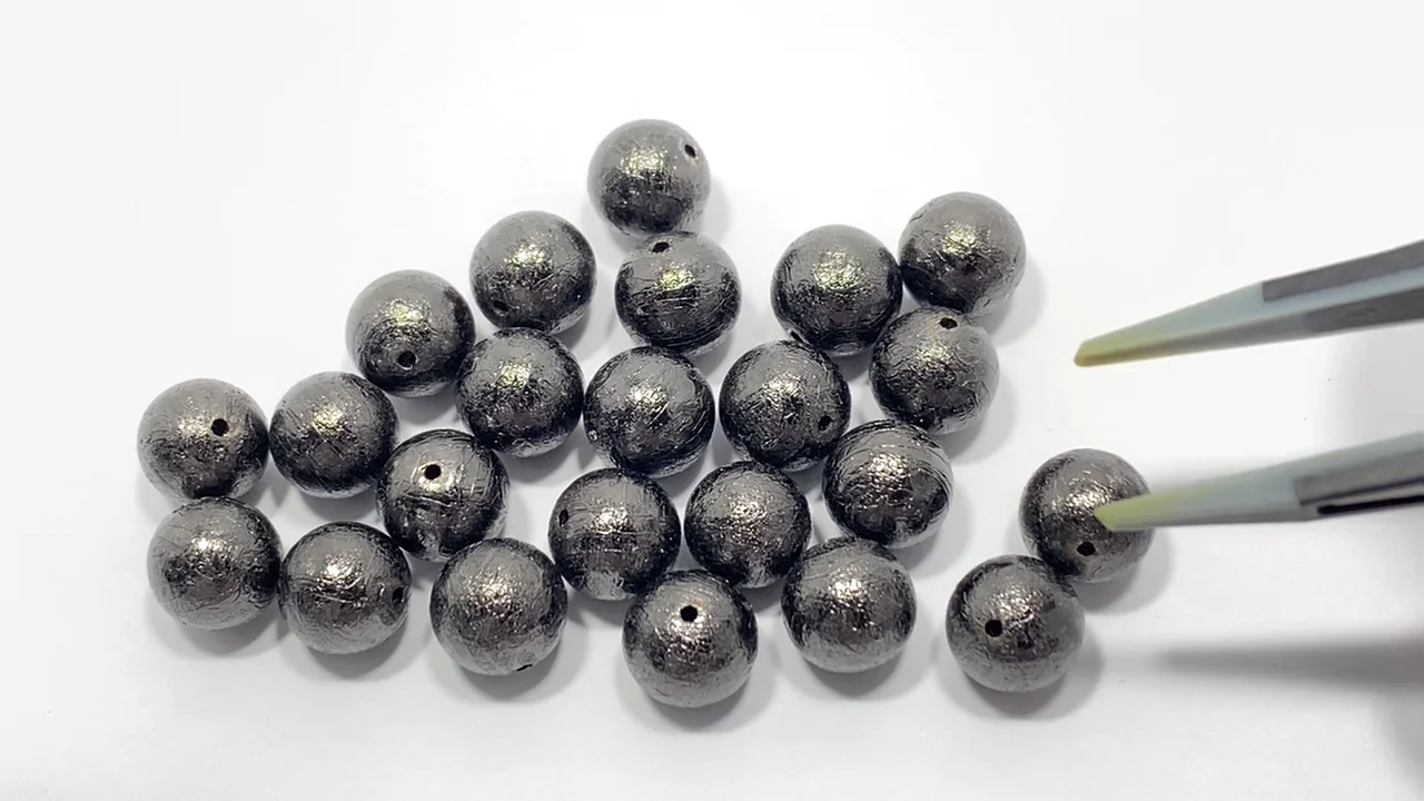 メテオライト(アルタイ隕石) ブラック ラウンド8mm 1粒【粒売り