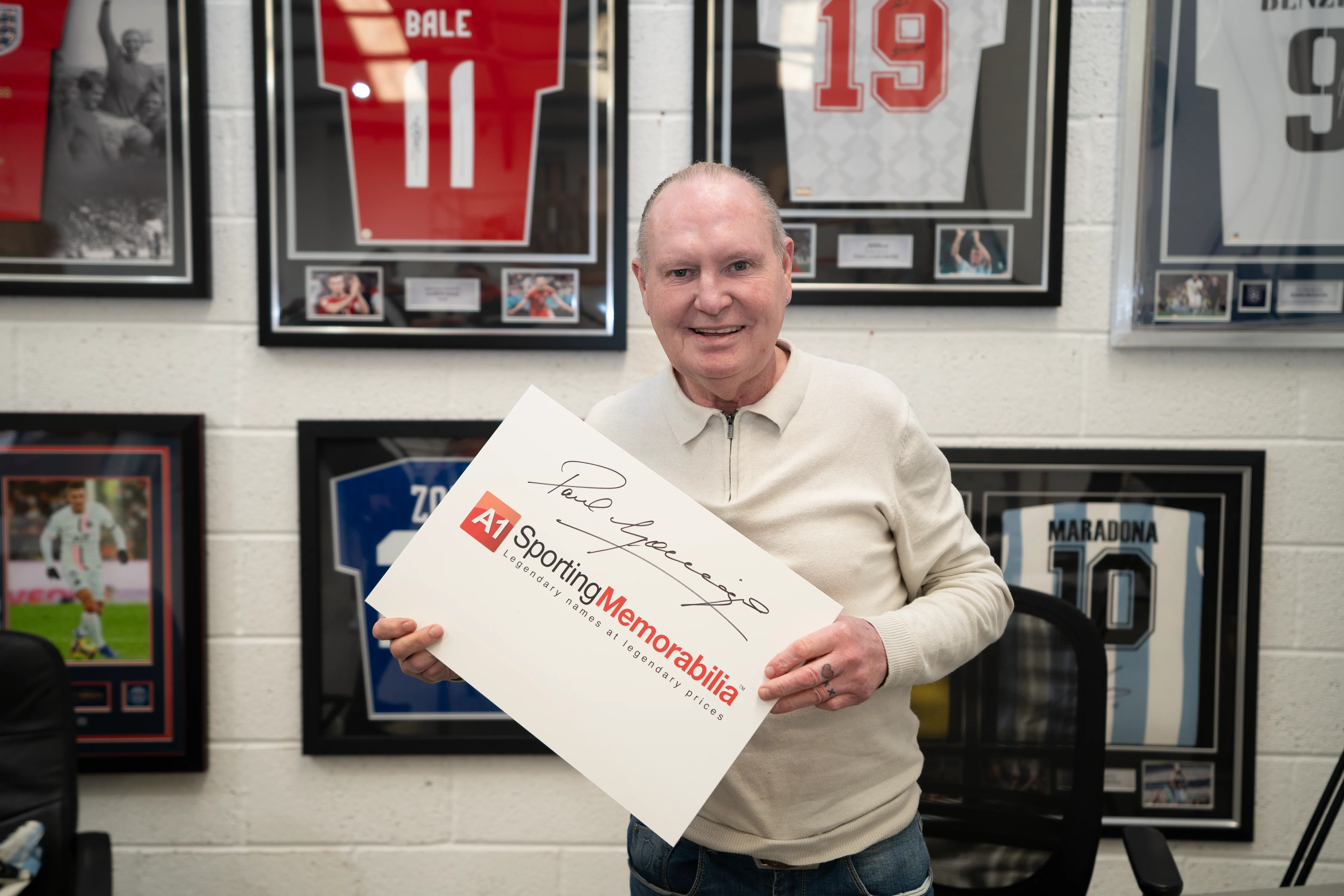 Authentic Paul Gascoigne Signed Memorabilia | A1 Sports - Genuine