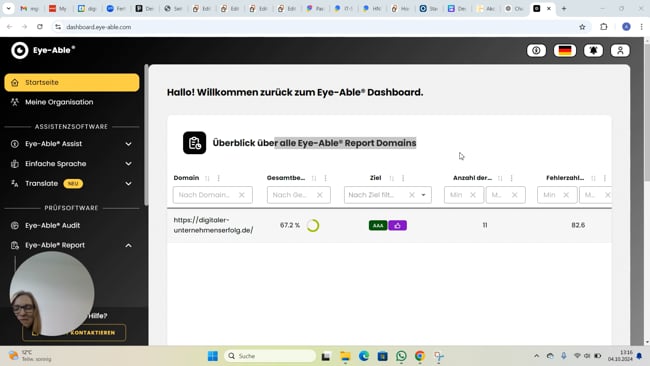 eyeable Einrichtung und Durchführung