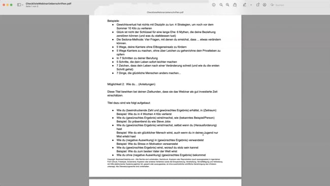 Attraktiver Titel für dein Auto-Webinar