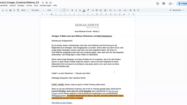 Deine E-Mails nach deinem Auto-Webinar an Teilnehmer (Ziel Erstgespräch)