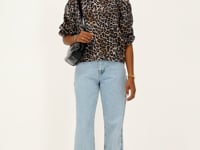 leopard print top with puff sleeves | My Jewellery