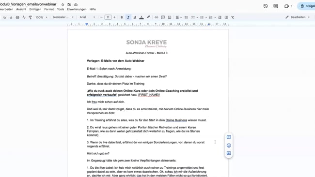 Deine E-Mails vor deinem Auto-Webinar