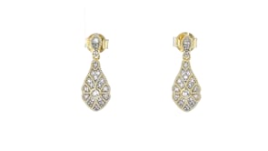 .30 ct. t.w. White Topaz Vintage-Style Drop Earrings in 18kt Gold Over Sterling