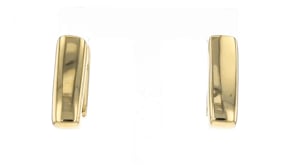 Italian 18kt Gold Over Sterling Triangular Hoop Earrings