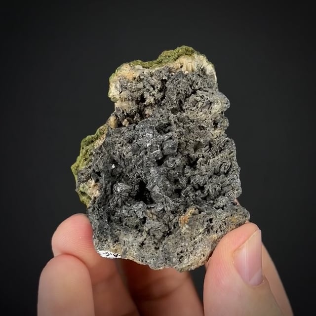 Cerussite occluded with Galena, Cerussite and Pyromorphite (RARE - old)