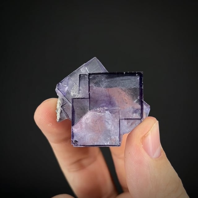 Color-zoned gem Fluorite crystals