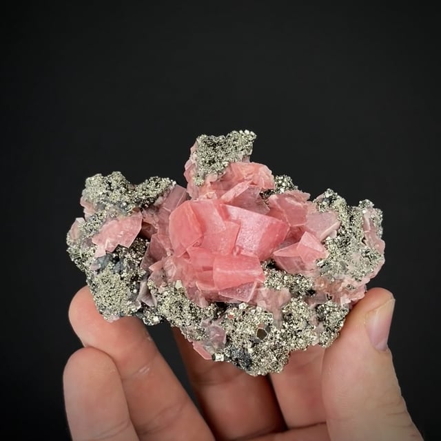 Rhodochrosite, Pyrite and Sphalerite