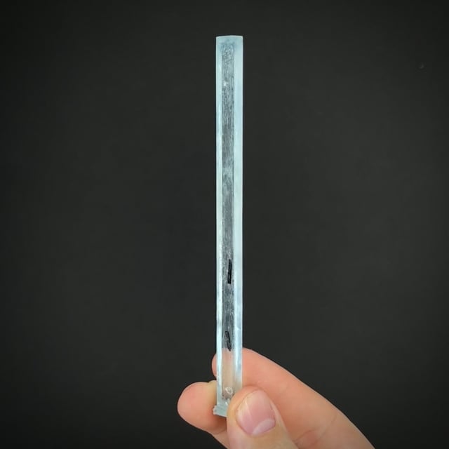 Gem Aquamarine with Schorl