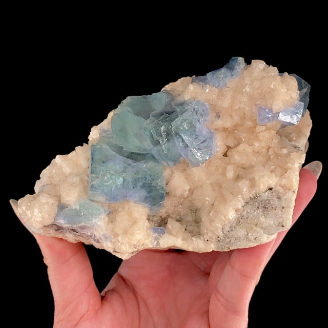 Fluorite (beautiful color) with Dolomite