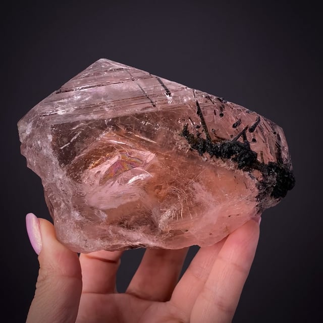Beryl var. Morganite with Tourmaline