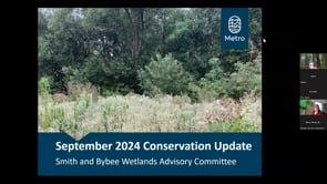 Smith and Bybee Wetlands Advisory Committee (SBWAC) meeting recording – September 24, 2024 on Vimeo