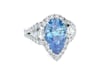 Lab Grown Diamond Blue Pear-Shaped Engagement Ring in Platinum &#40;4 7/8 ct. tw.&#41;