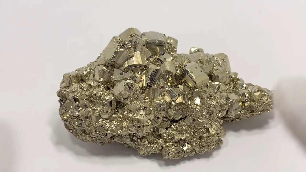 動画】【1点もの】ゴールデンパイライト クラスター 1個 NO.1 - 天然石