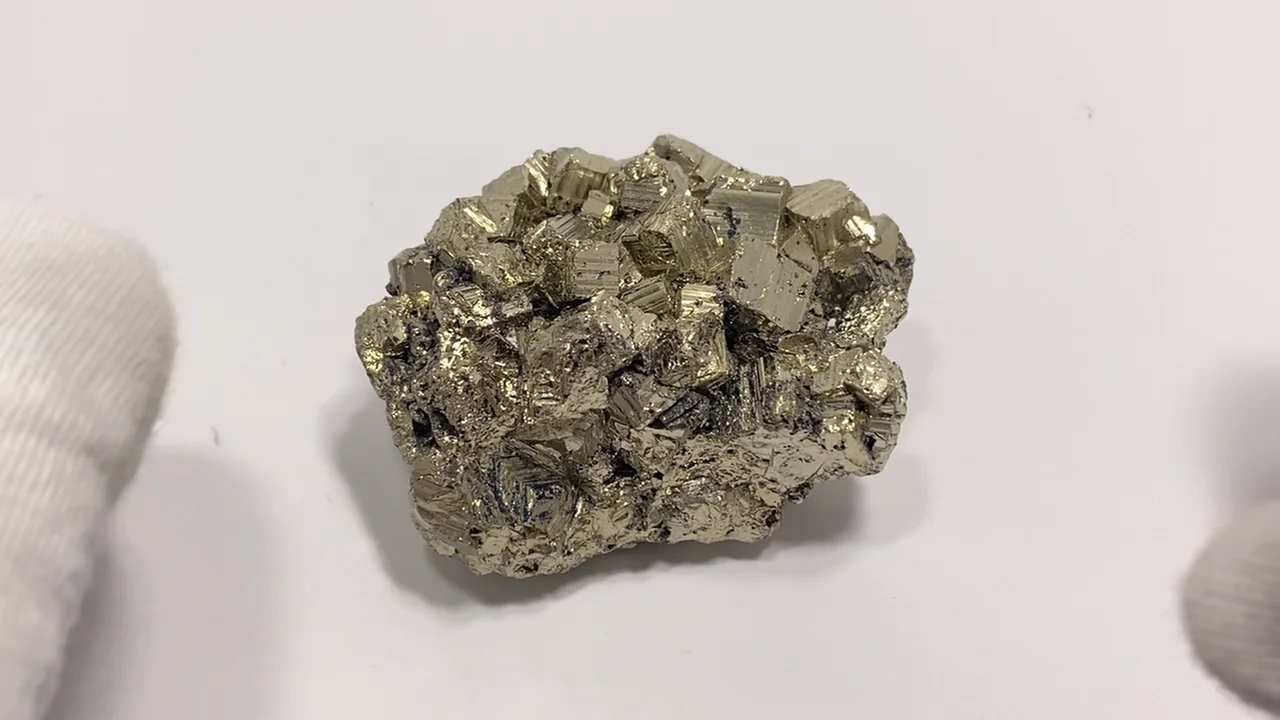 動画】【1点もの】ゴールデンパイライト クラスター 1個 NO.17