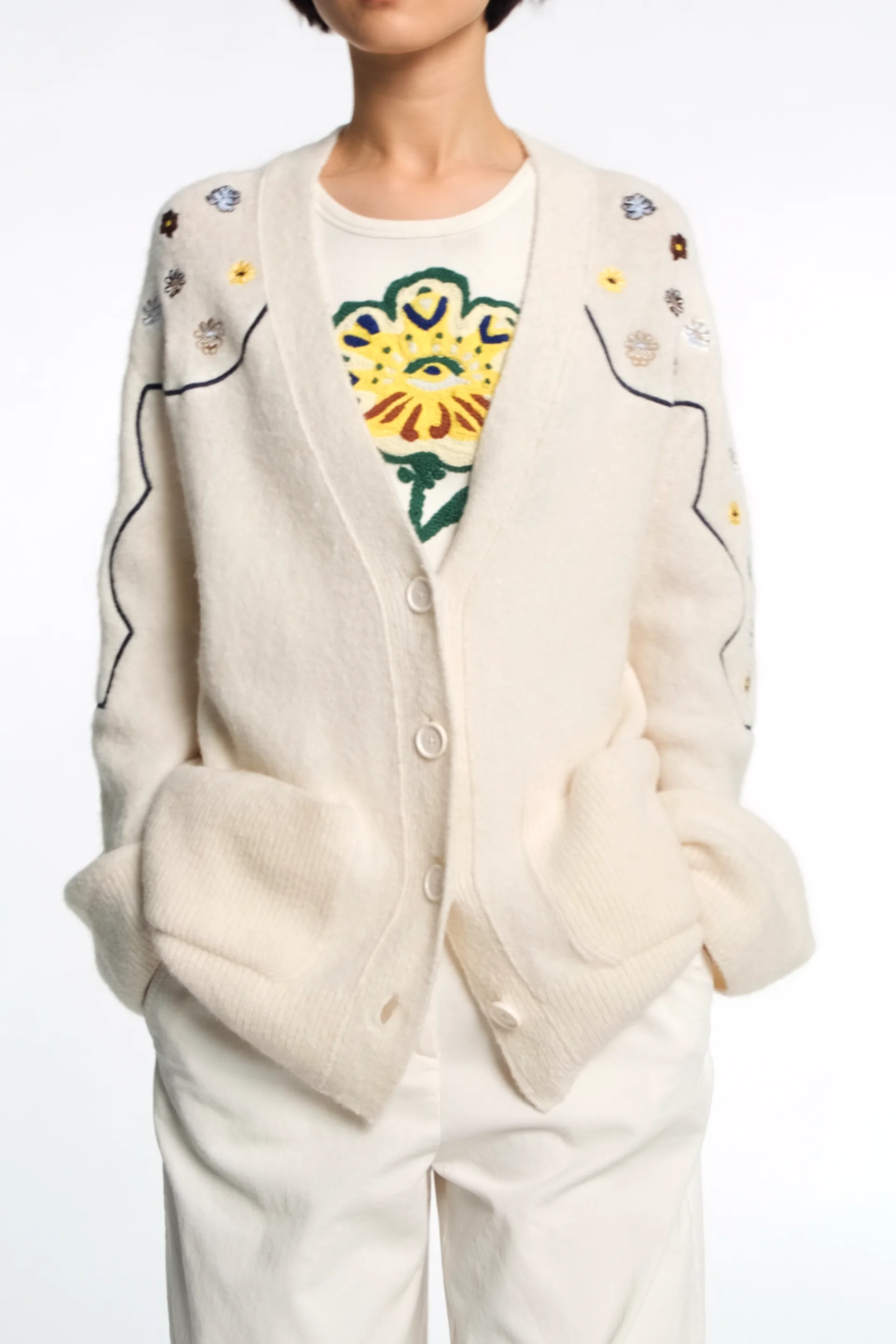 未使用タグ付　DOROTHEE SCHUMACHER バックリボン　シャツ Dorothee Schumacher - Heritage Ease Green Mix Silk Shirtdress