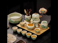 Mountain-range Lazy Chinese Kung Fu Tea Set with Tray