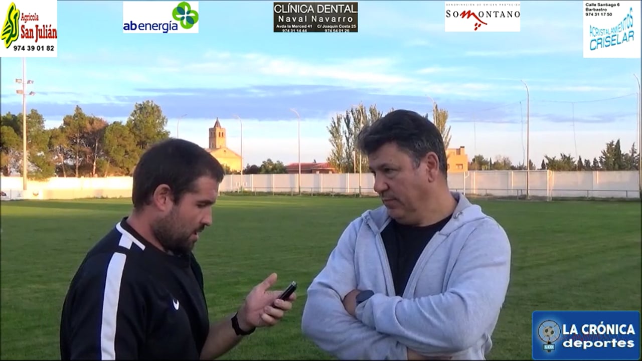 TOÑO BLASCO (Entrenador Quinto) CD Quinto 0-3 Ontiñena CF / J7 - Regional Preferente G1 