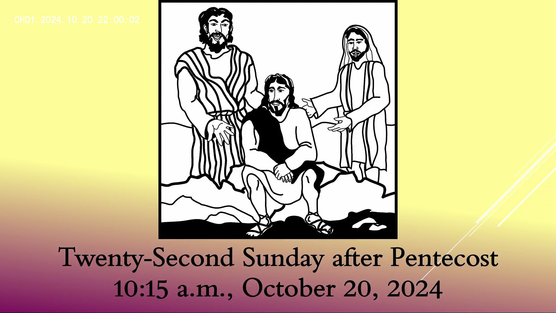 FLC - October 20th, 2024 (10:15am): Twenty-Second Sunday after Pentecost