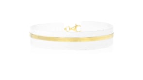 Italian 2.6mm 18kt Gold Vermeil Herringbone Bracelet